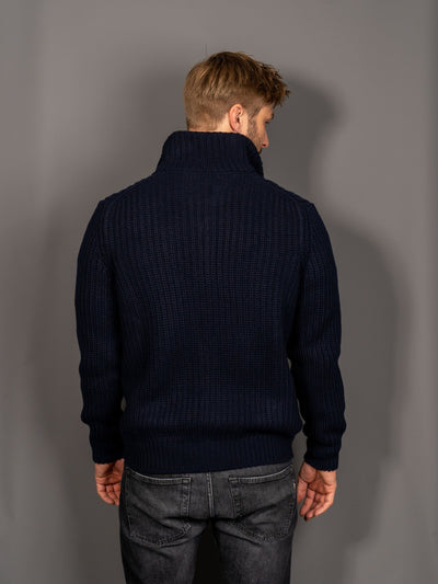 Full Zip Cardigan - Navy