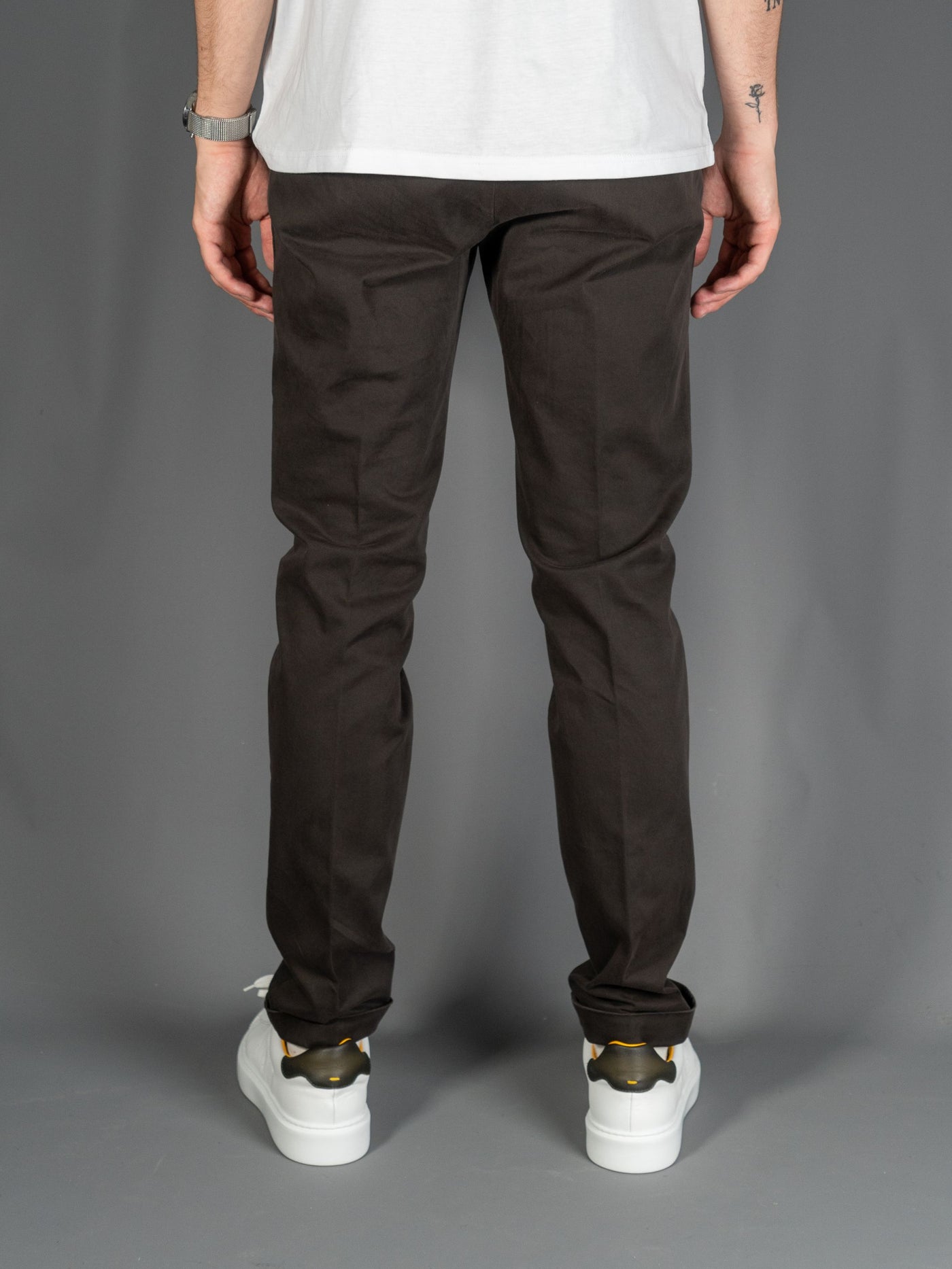 Cotton Stretch Slim fit Pants - Brun