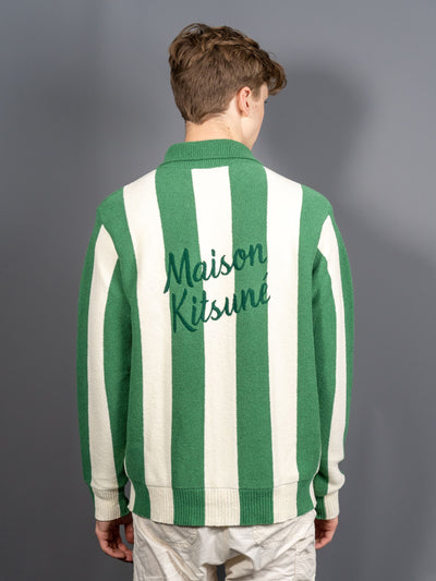 Poolside Stripe Polo - Hvid/Grøn