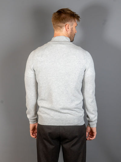 Half Zip Wool Cashmere - Grå