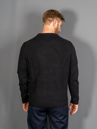 Full Rib Crew Neck Knit - Sort