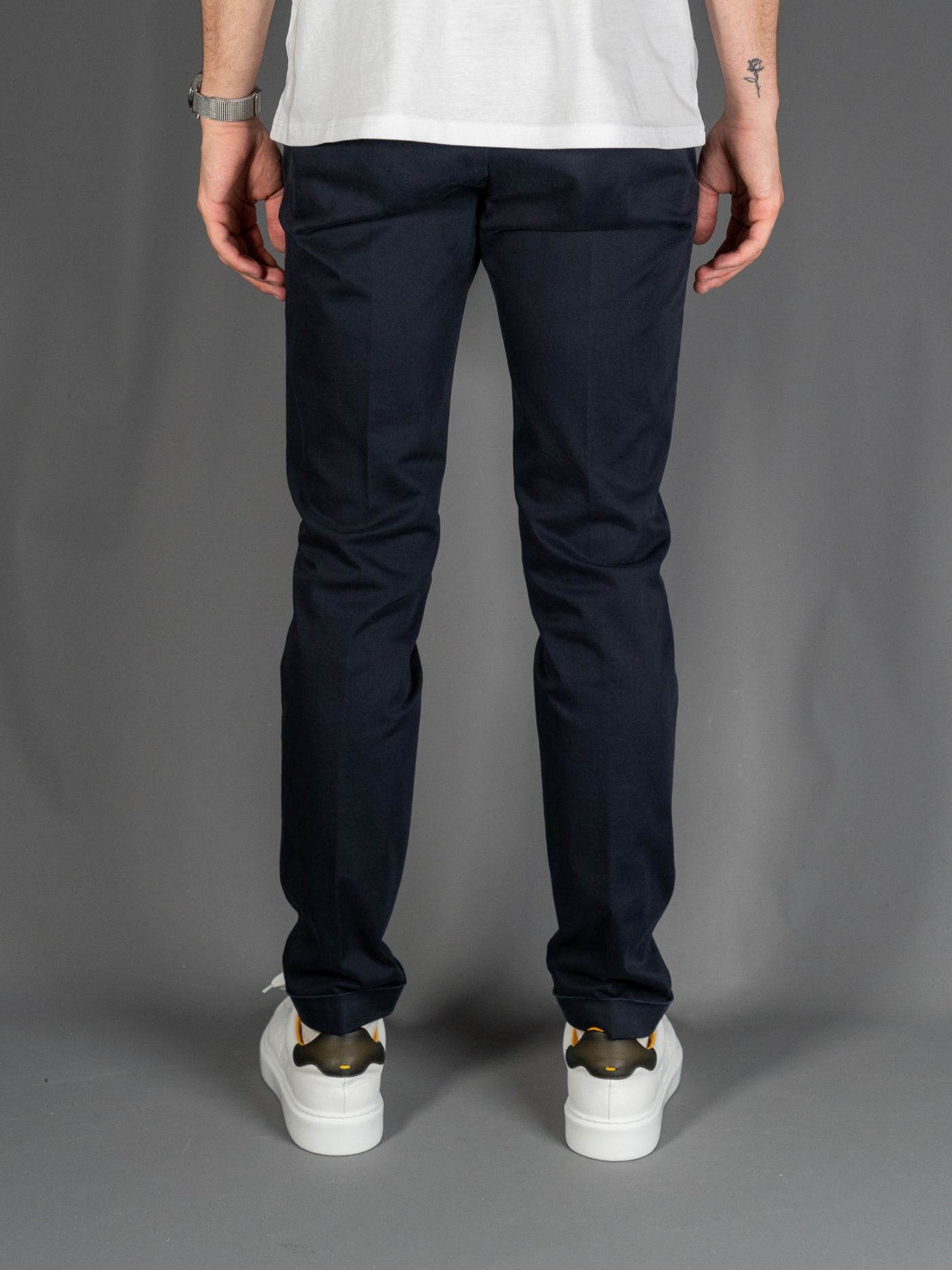 Cotton Stretch Slim fit Pants - Navy