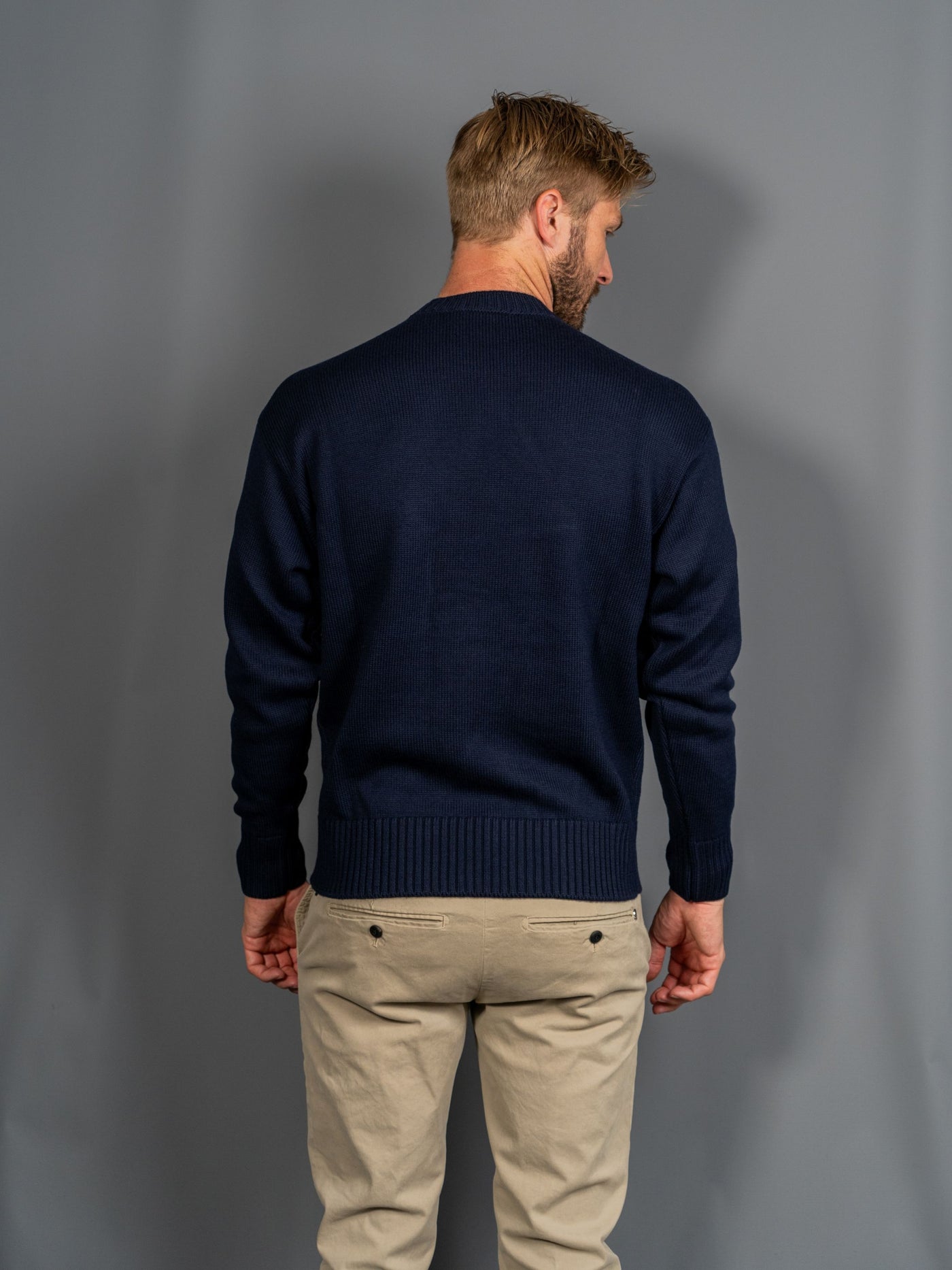 Wool Crewneck - Navy