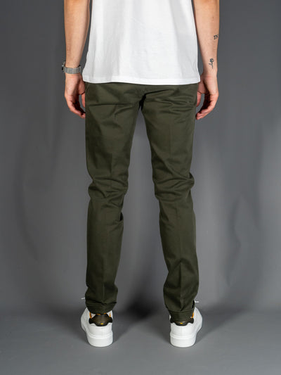 Cotton Stretch Slim fit Pants - Grøn