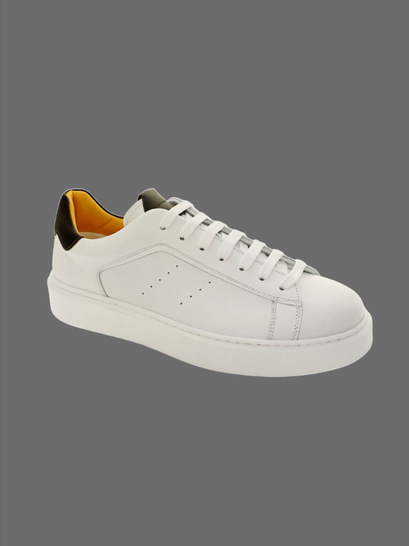 Lowtop Leather Sneaker - Hvid/Grøn
