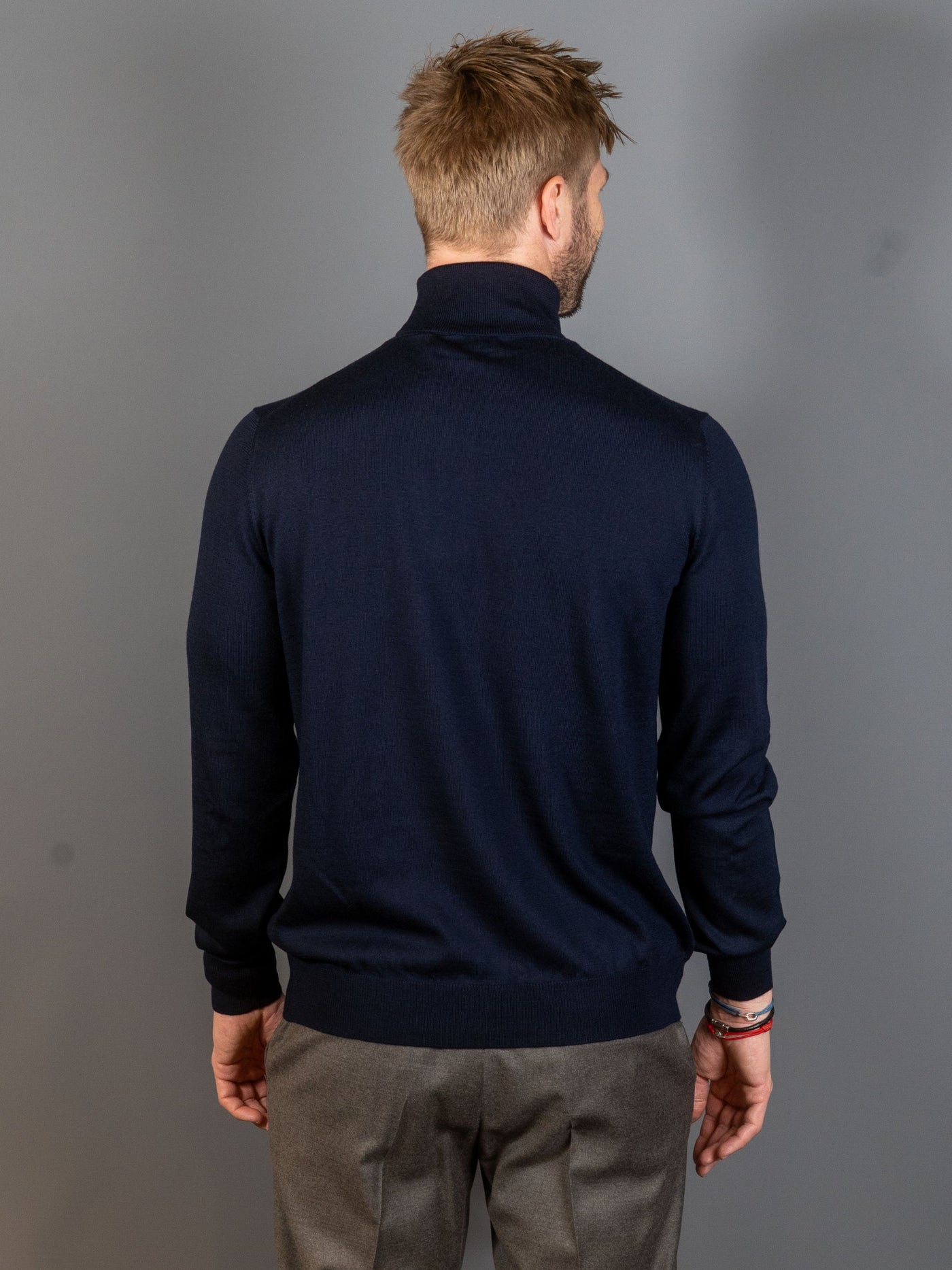 Merino Wool Turtleneck - Blå