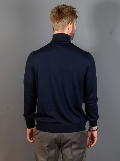 Merino Wool Turtleneck - Blå