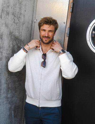 Cotton Knitted Hoodie - Off White