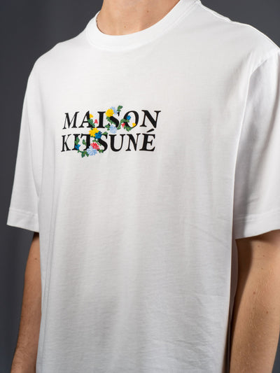 Maison Kitsuné Flowers Oversized T-shirt - Hvid
