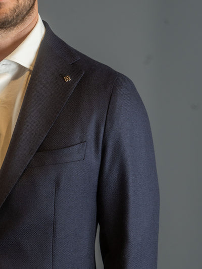 Wool Cashmere Blazer - Navy