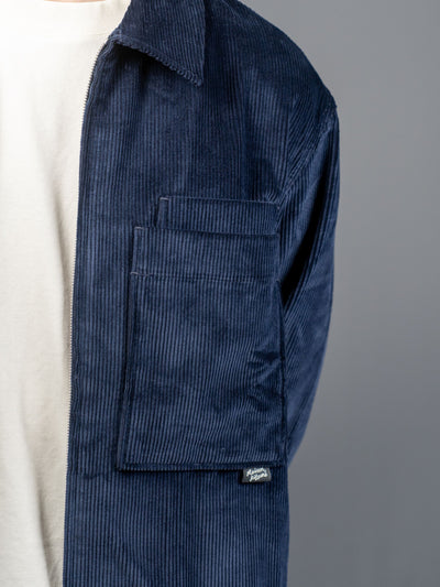 Zipped Overshirt - Navy