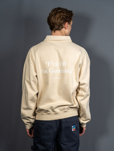 F*ck Off I´m Gardening Polo Sweat - Sand