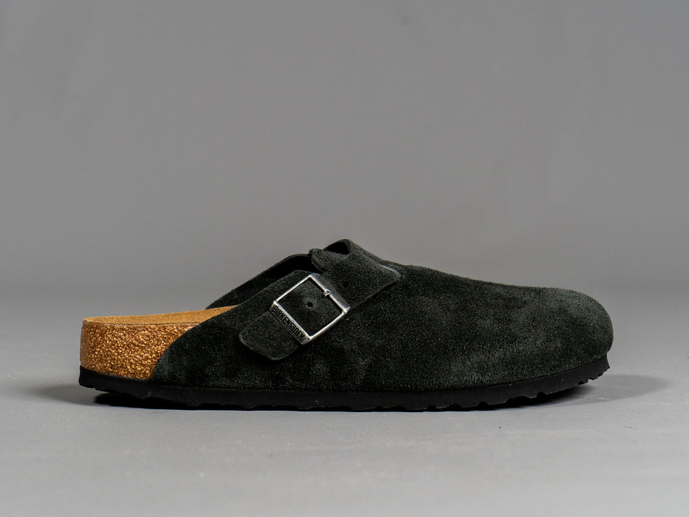 Boston Soft Footbed Suede Leather - Sort