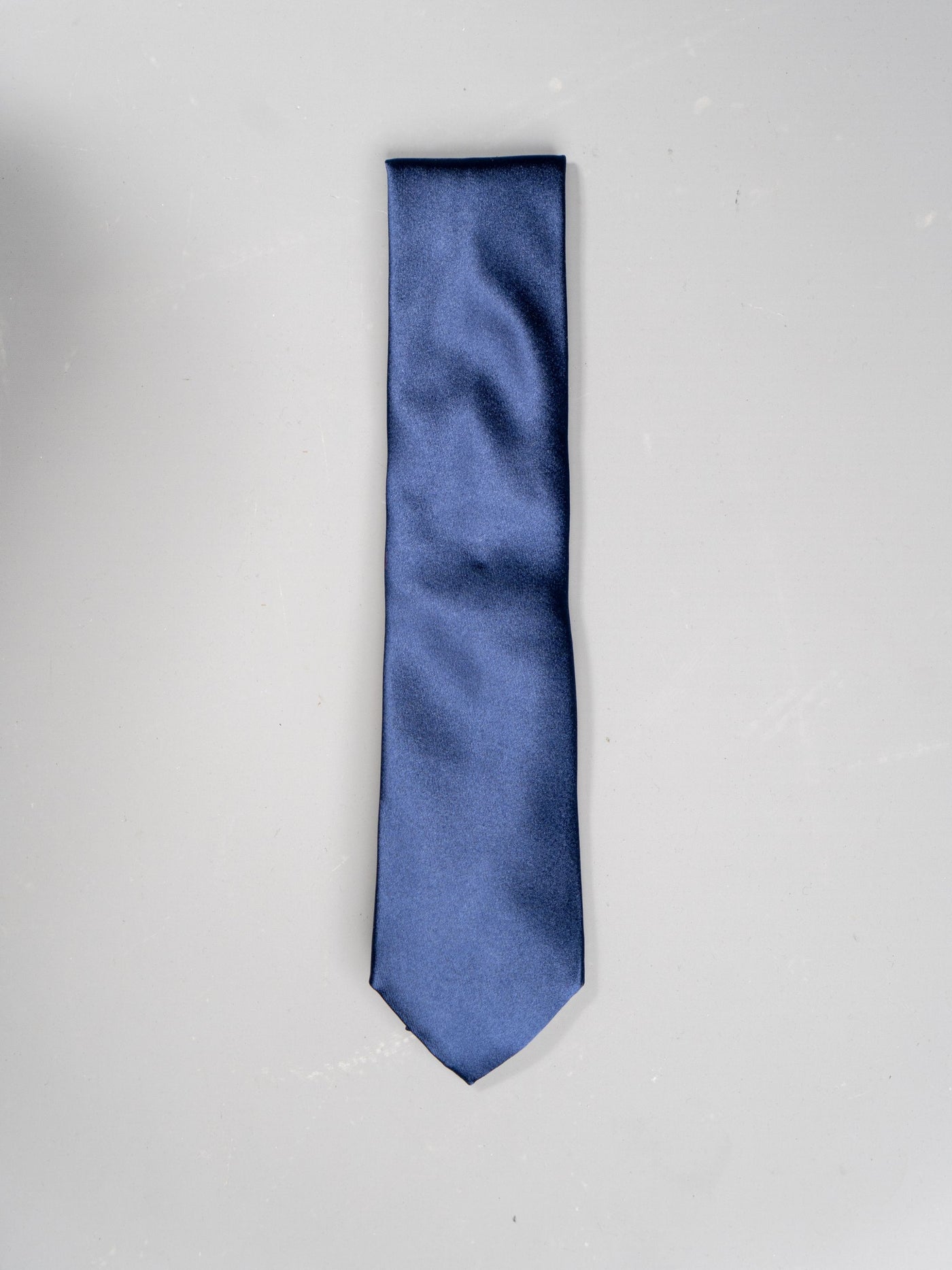 Plain Silk Tie - Navy