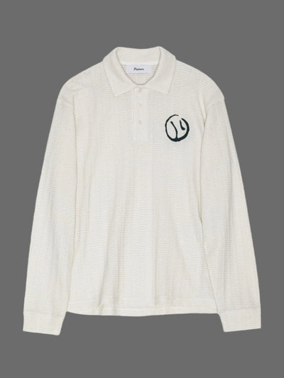 Motif Knitted Rugby Shirt - Off White