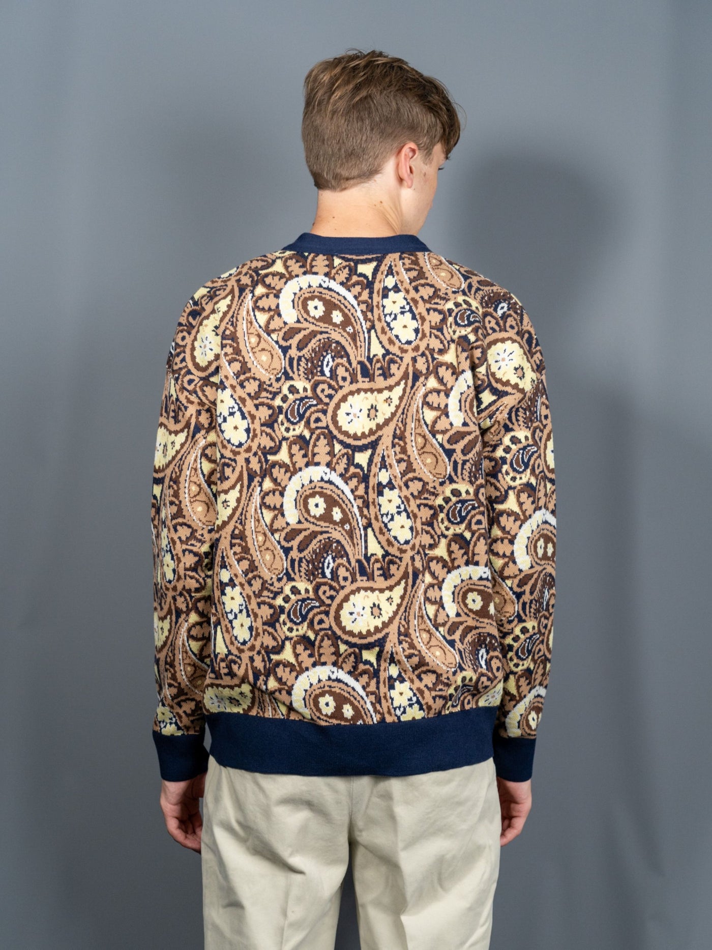 Le Cardigan Paisley - Navy