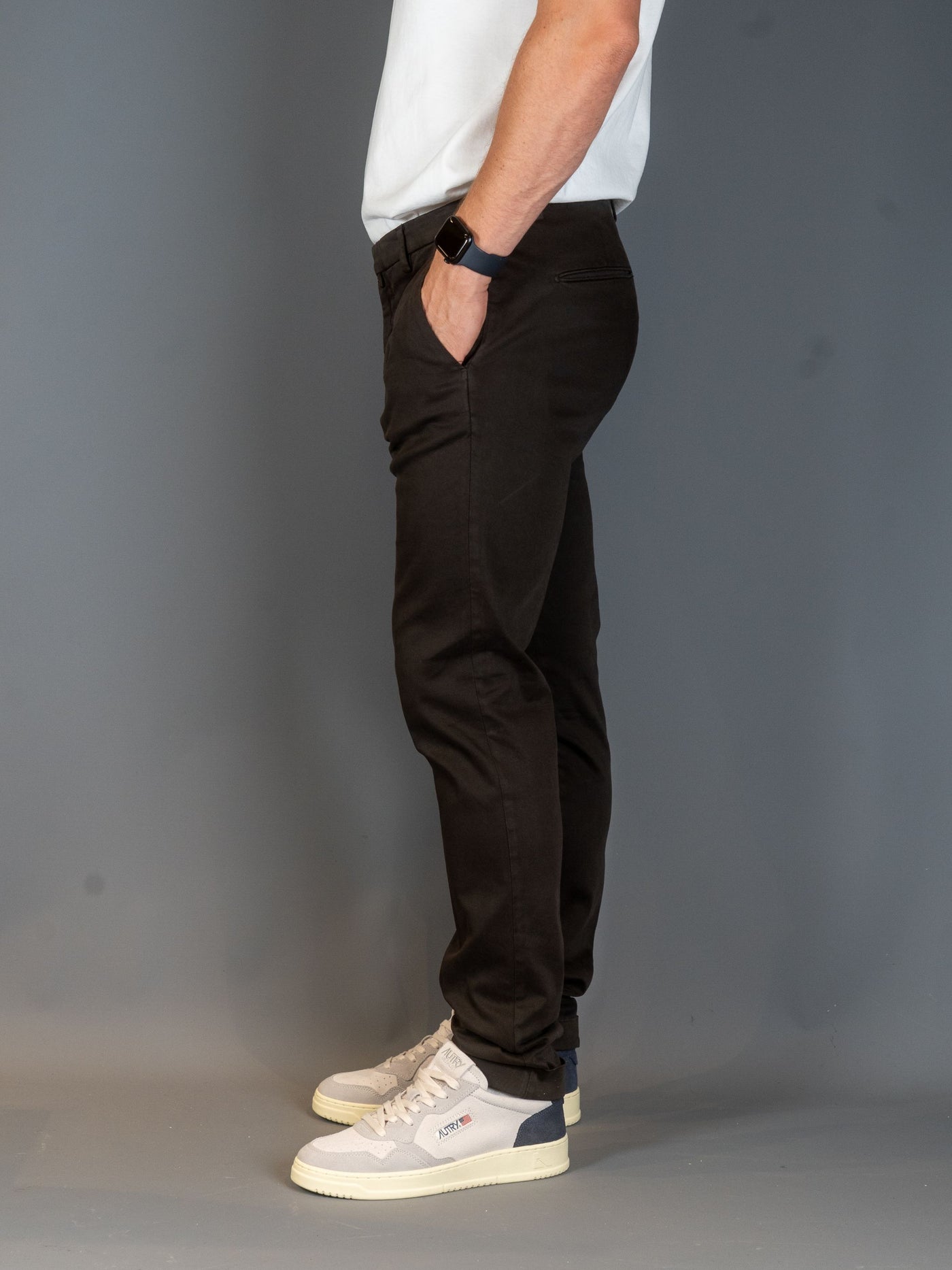 Cotton Stretch Slim fit Pants - Brun