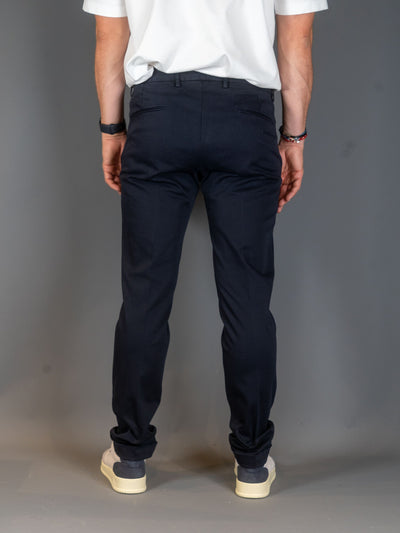Cotton Stretch Slim fit Pants - Navy