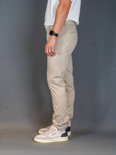 Cotton Stretch Slim fit Pants - Sand