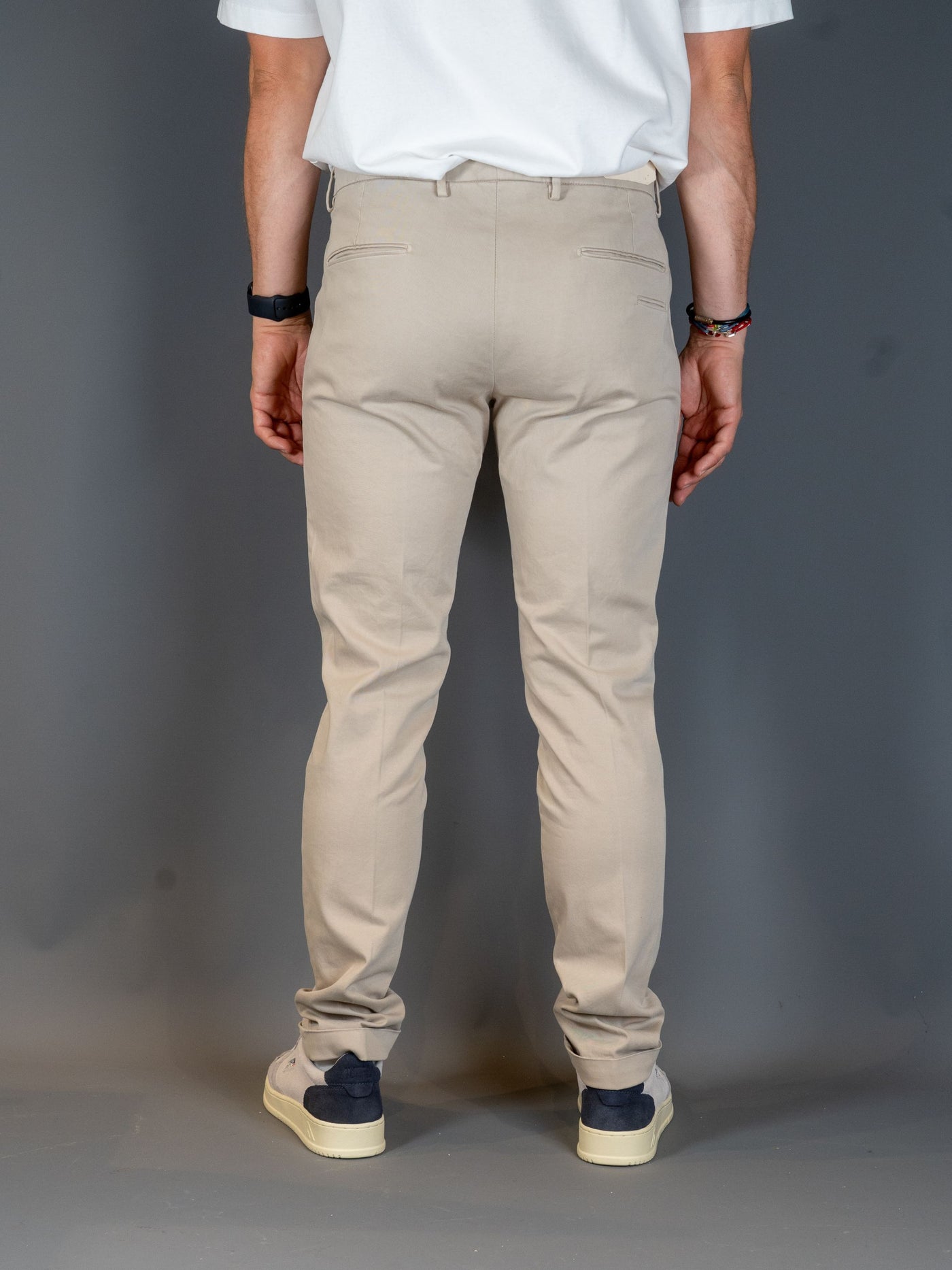 Cotton Stretch Slim fit Pants - Sand