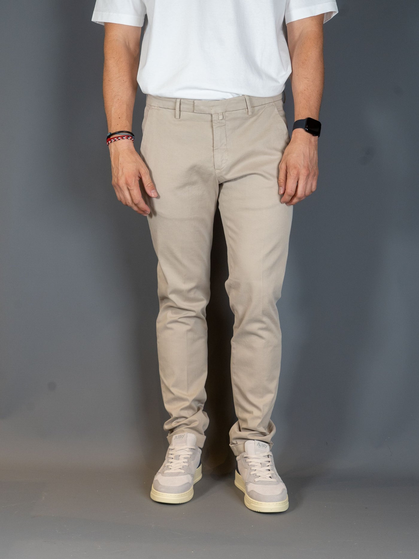 Cotton Stretch Slim fit Pants - Sand