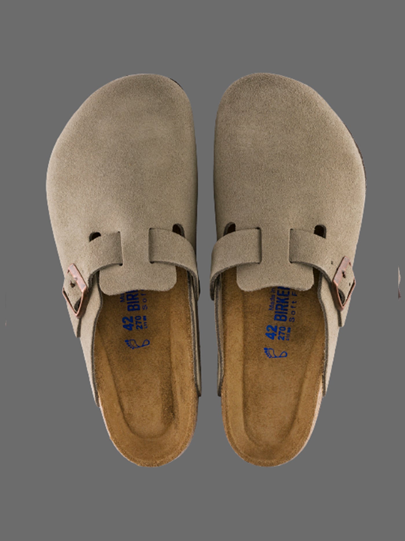 Boston Soft Footbed Suede Leather - Taupe