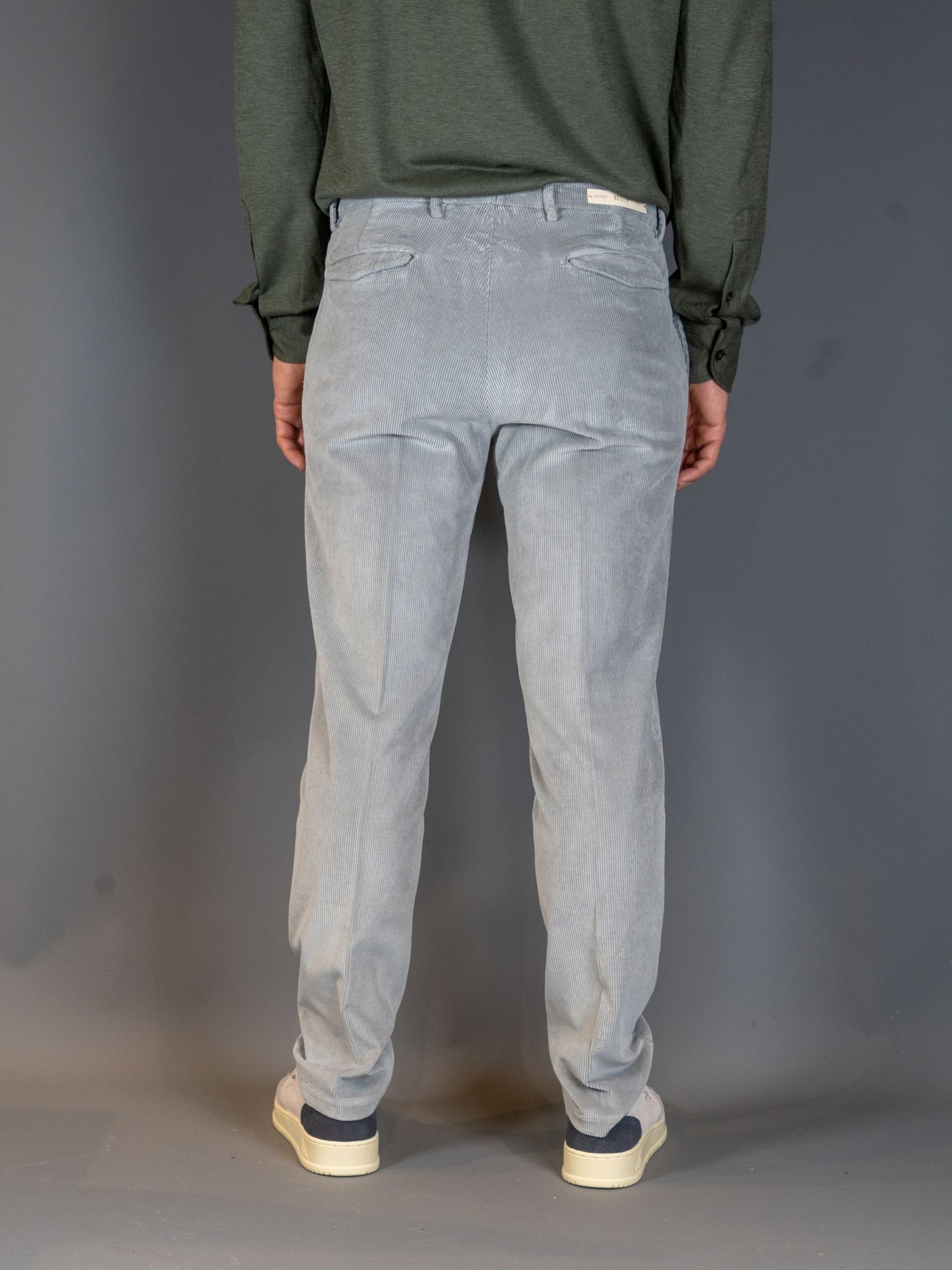 Pleated Corduroy Pants - Lysegrå
