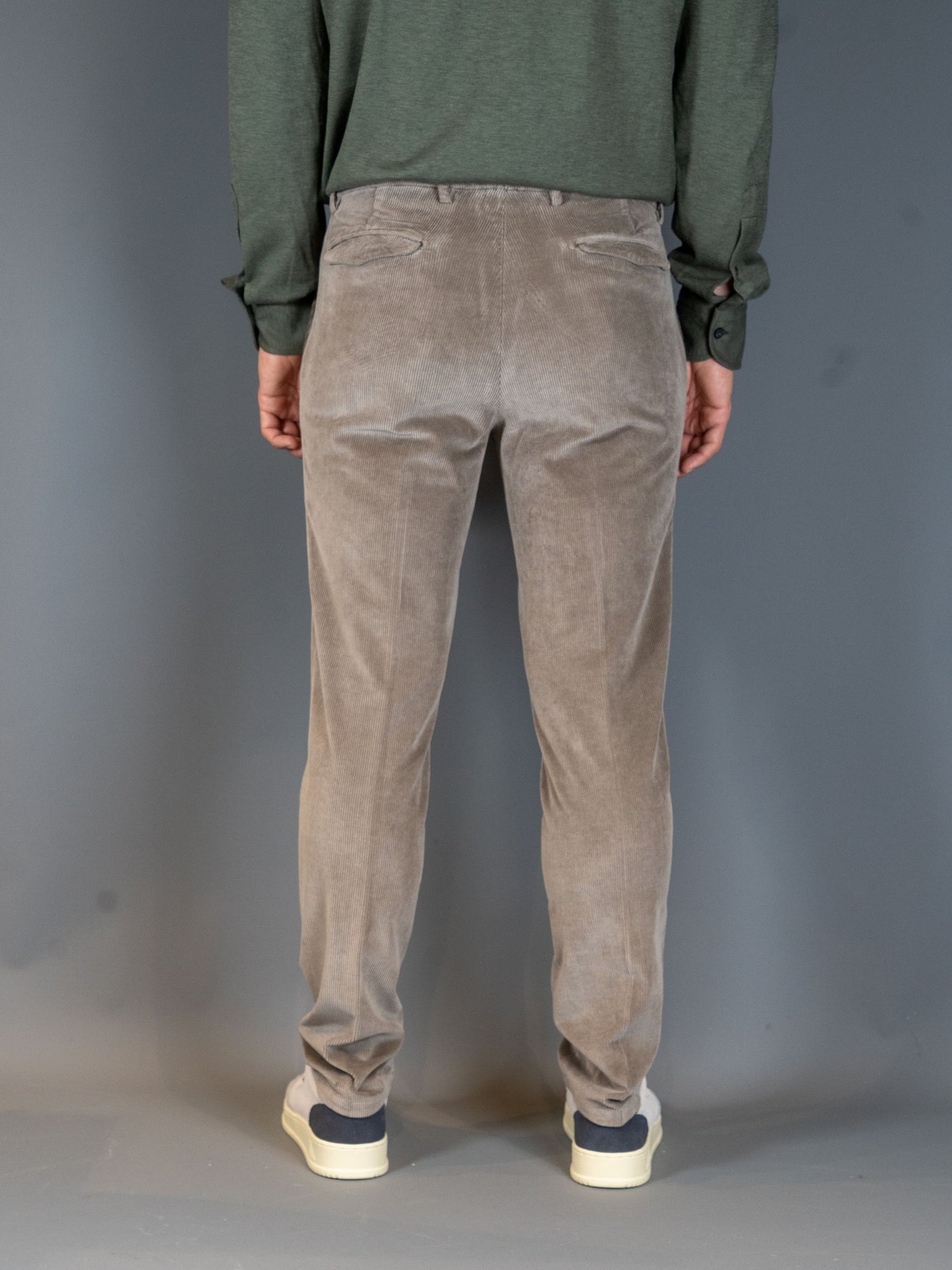 Pleated Corduroy Pants - Taupe