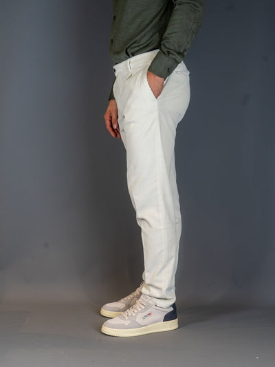 Pleated Corduroy Pants - Ecru