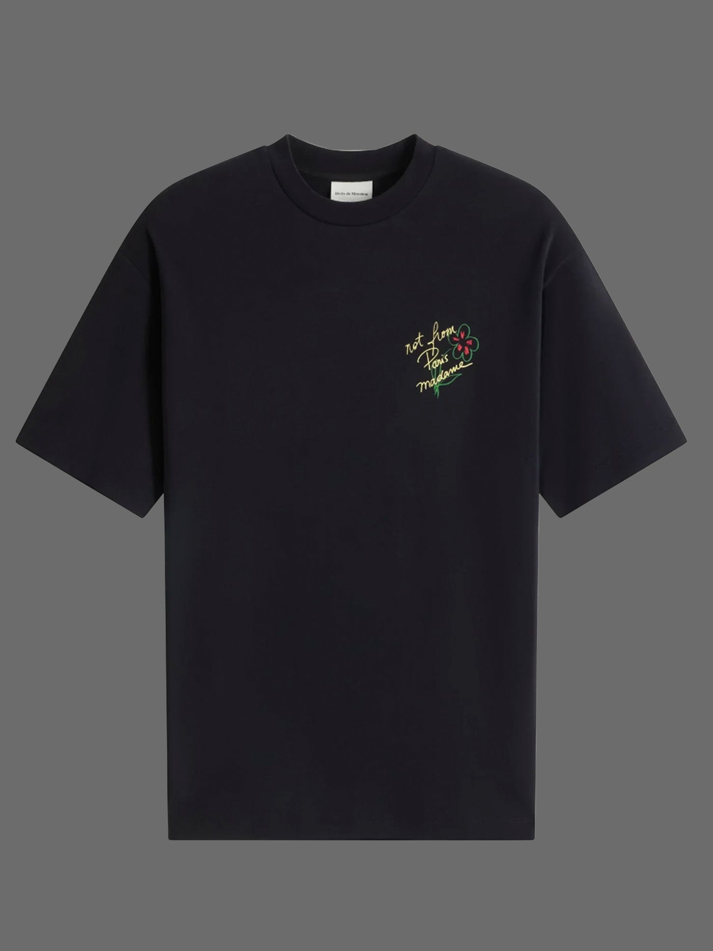 Le T-Shirt Slogan Esquisse - Sort