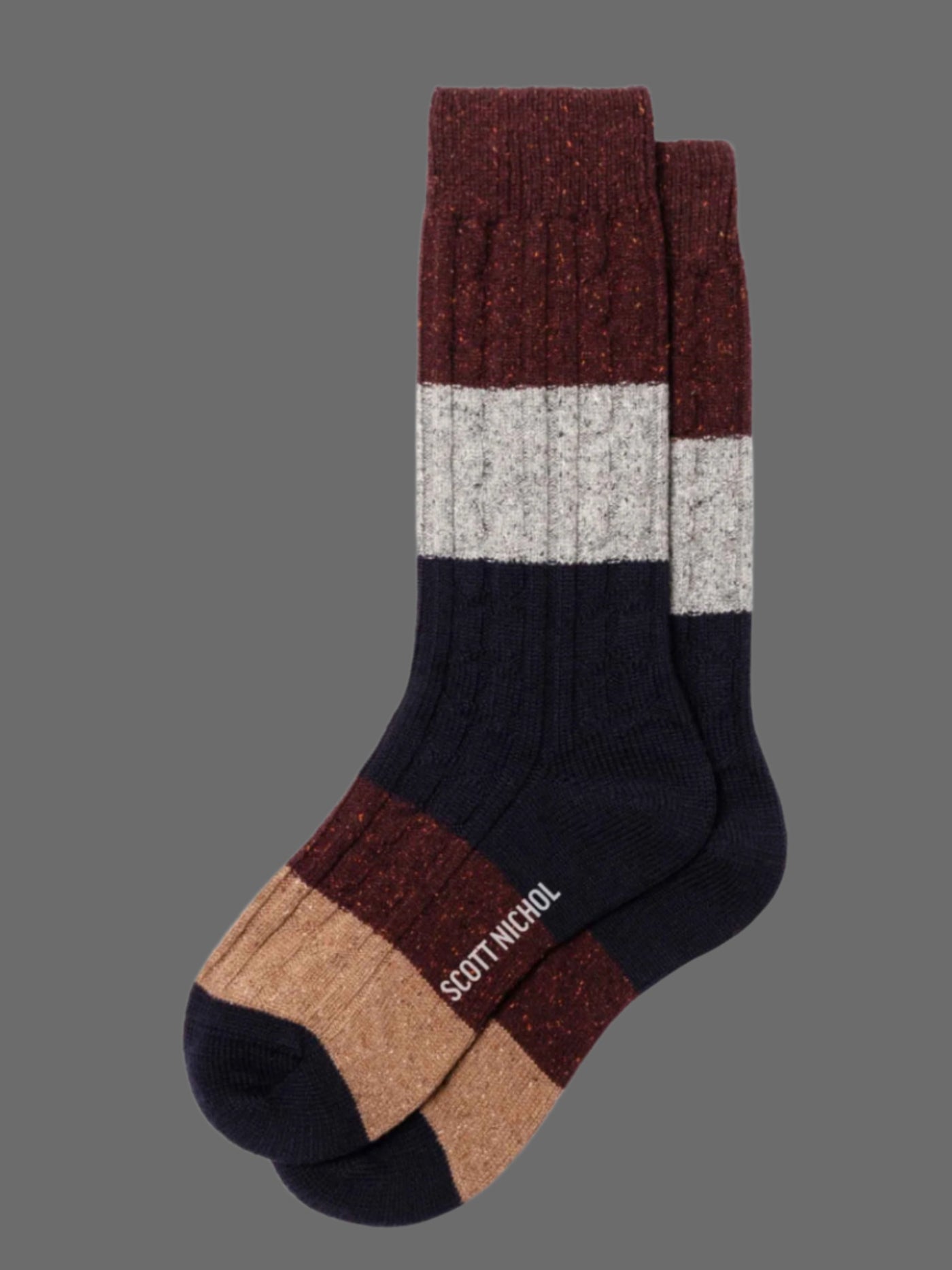 Robin Wool Socks - Burgundy