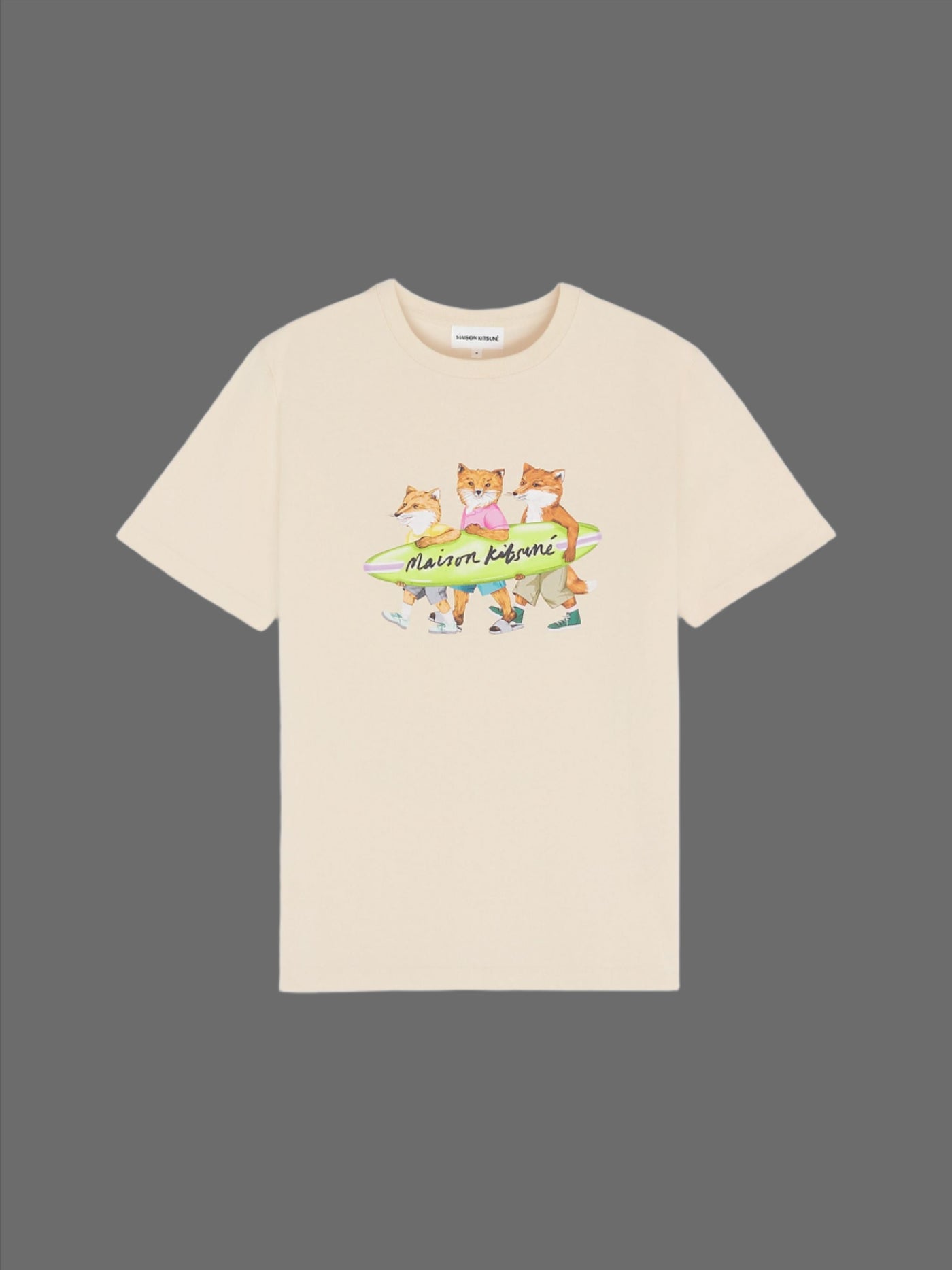 Surfing Foxes Comfort Tee - Sand