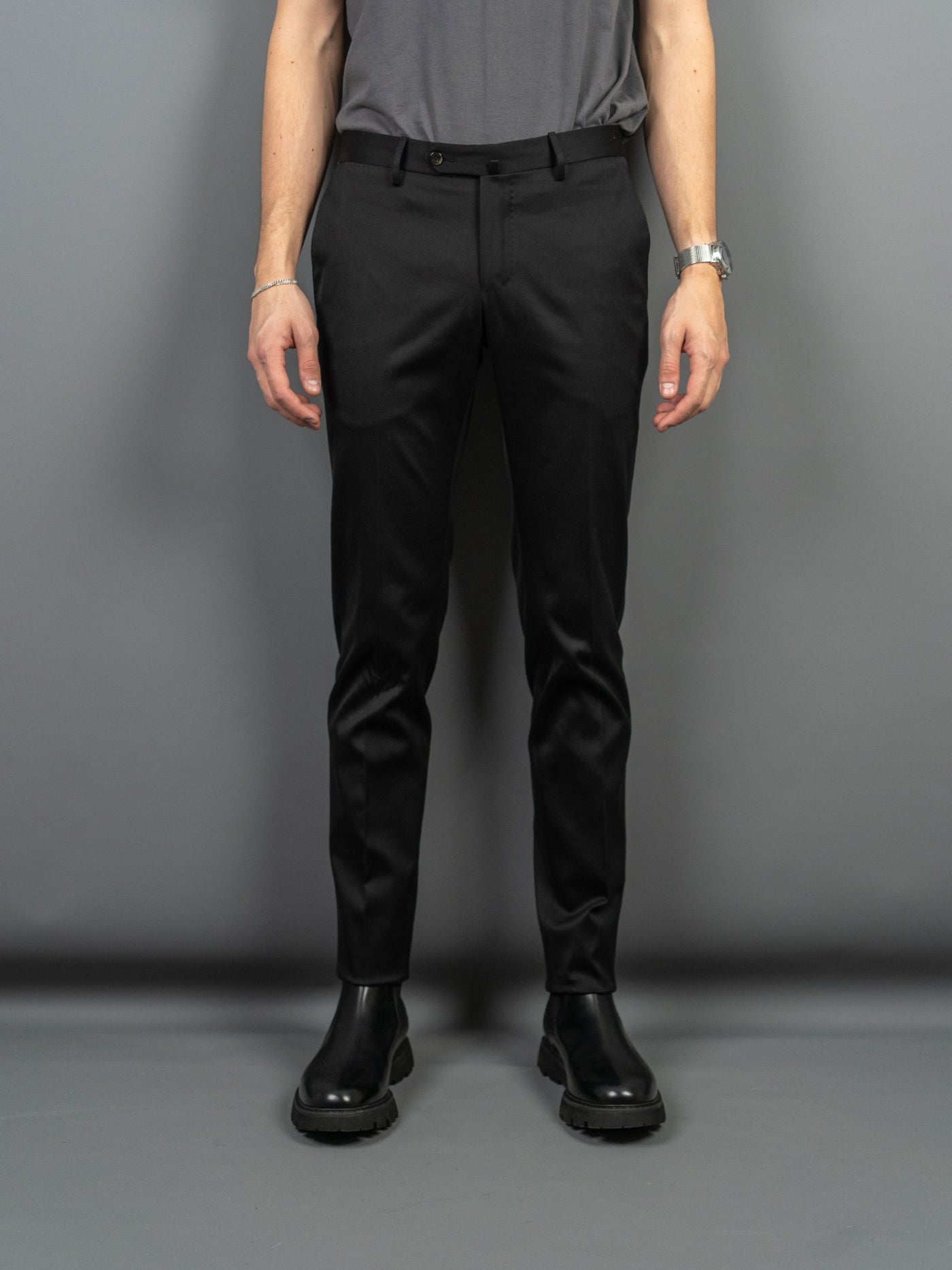 Cotton Pants Superslim Fit - Sort