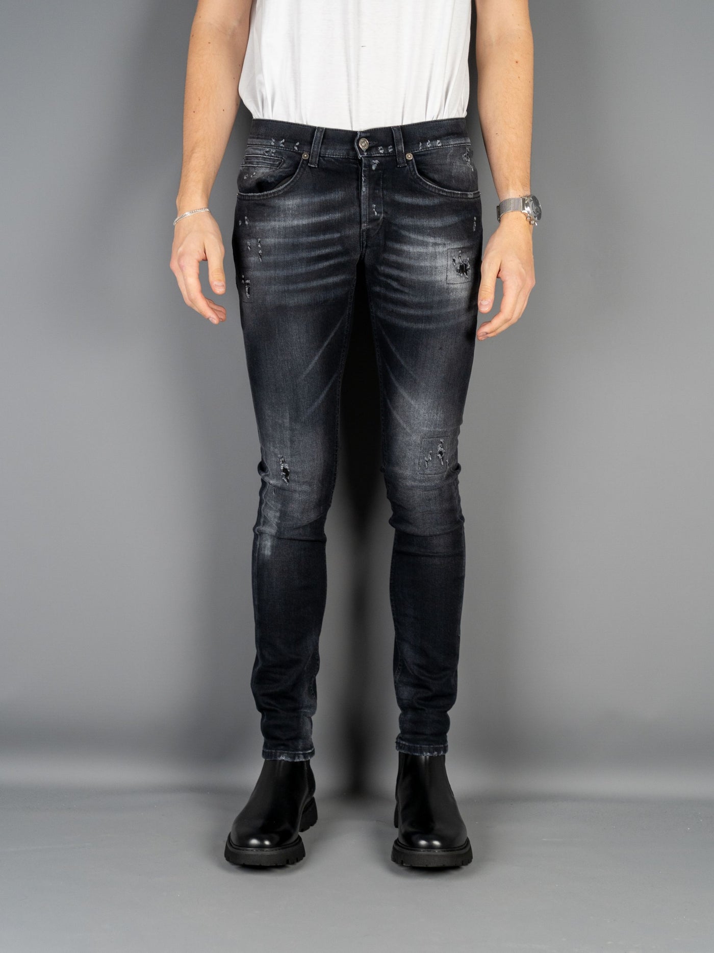 George Slim Fit Jeans DL4 - Sort