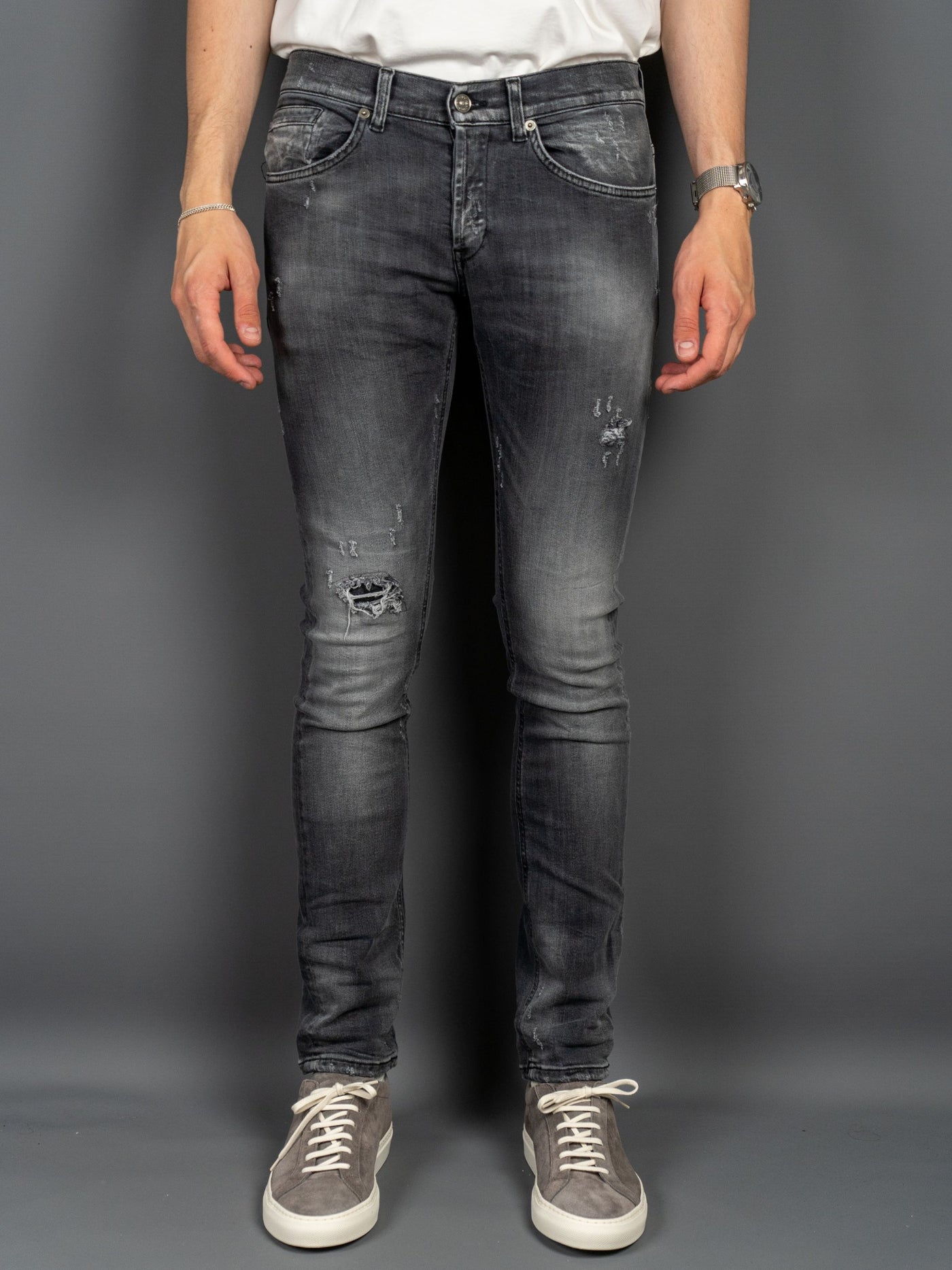 George Slim Fit Jeans CP6 - Grå