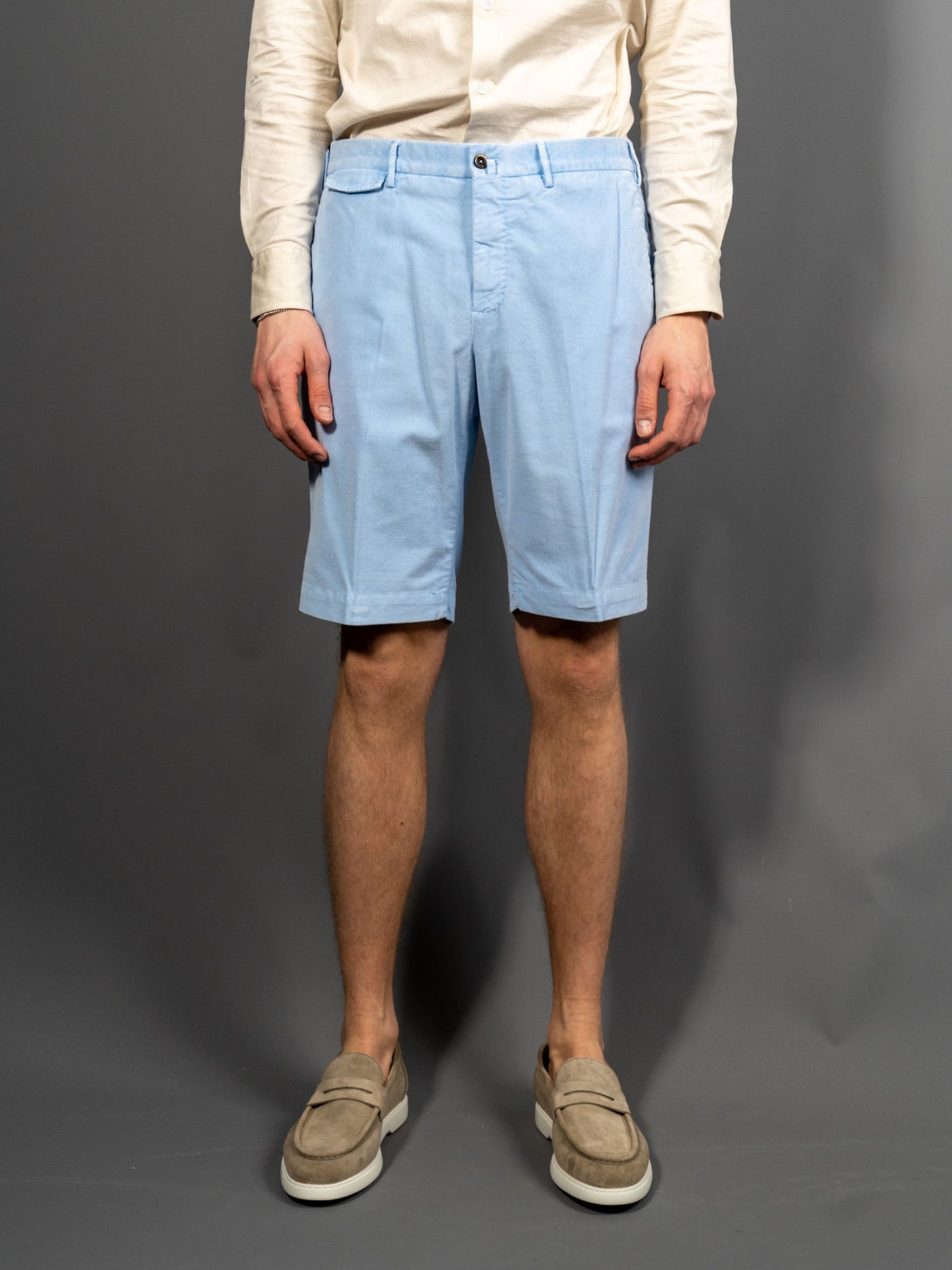 Stretch Summer Corduroy Shorts - Blå