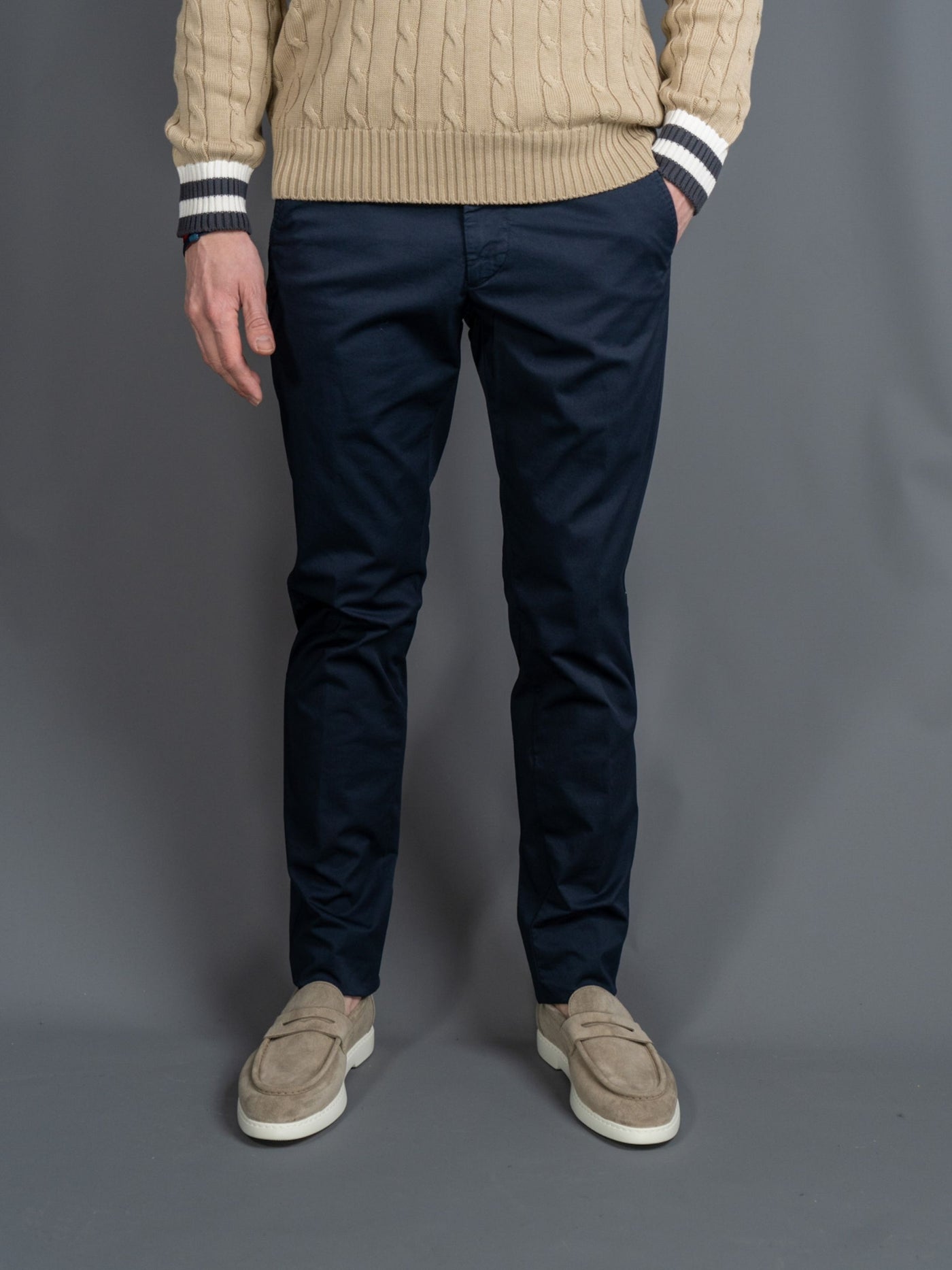 Giove Slim Fit Stretch Pants - Blå