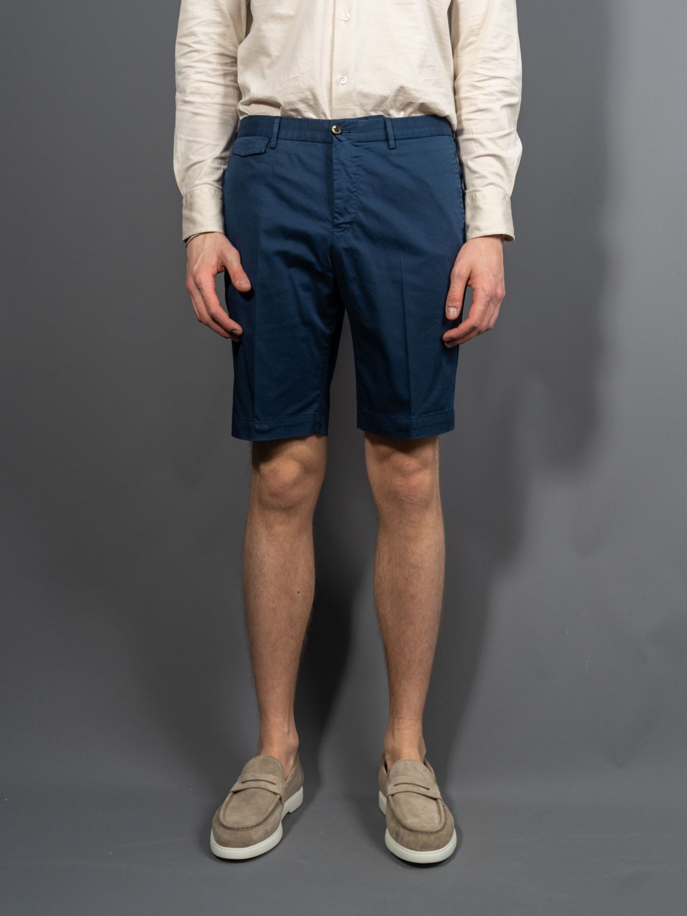 Cotton Stretch Shorts - Blå
