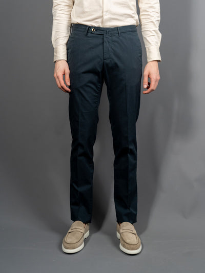 Cotton Pants Superslim Fit -  Blå