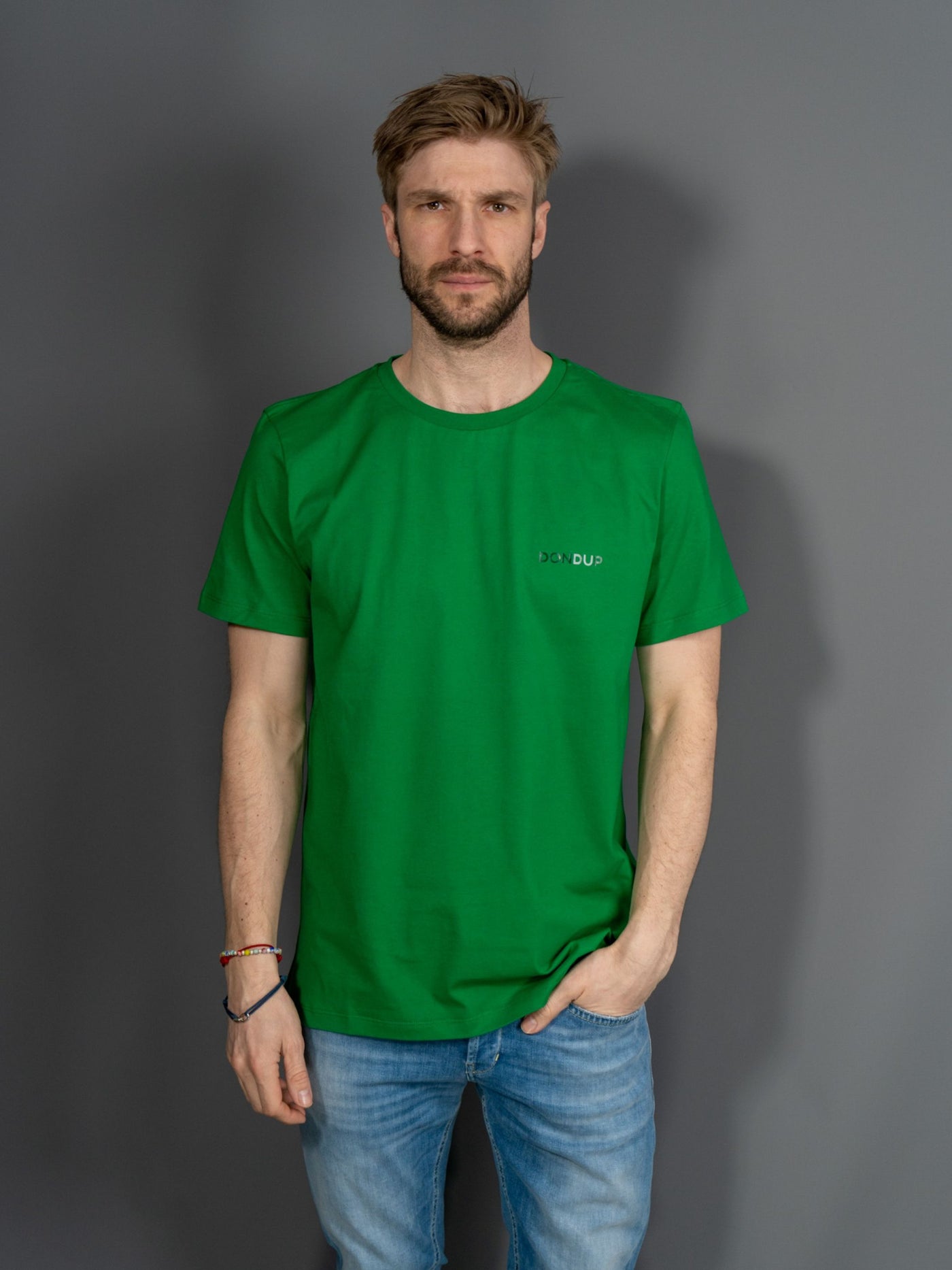 T-shirt Dondup Print - Grøn