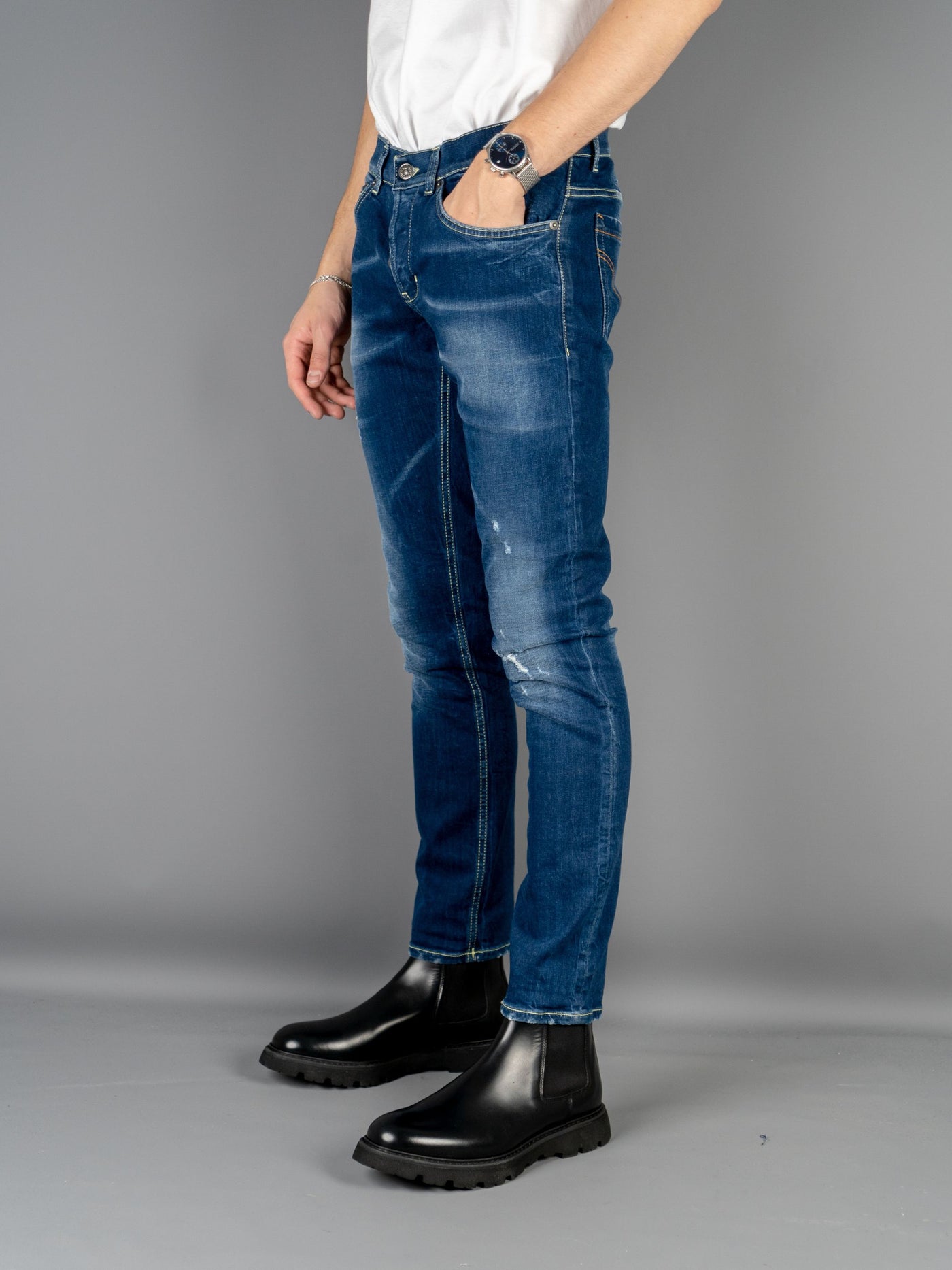 George Slim Fit Jeans DF2 - Blå