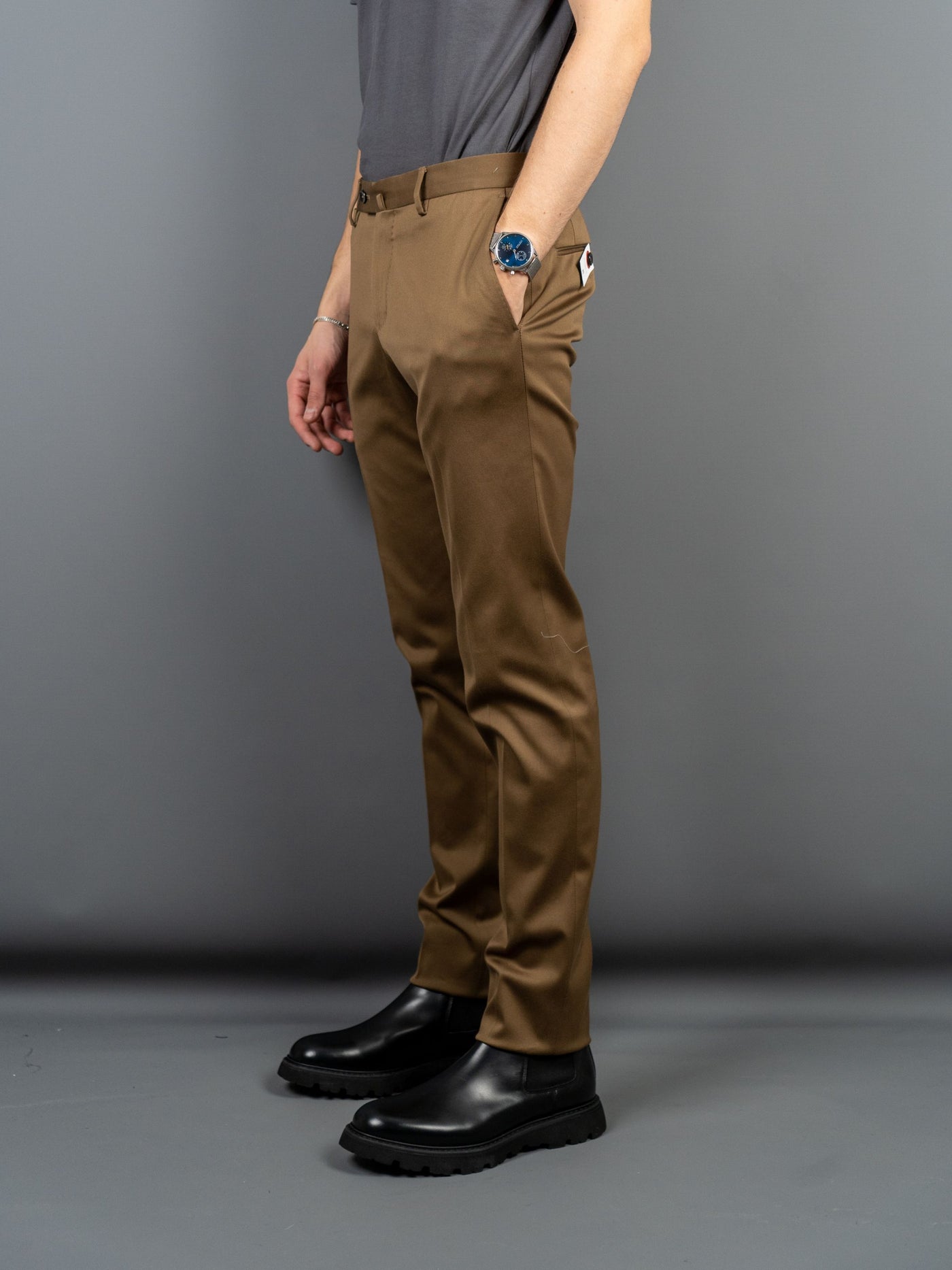 Slim Fit Pants - Brun