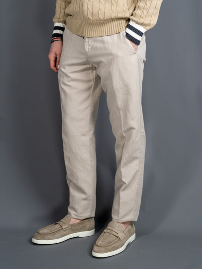 Apollo Contemporary Linen Pants - Sand