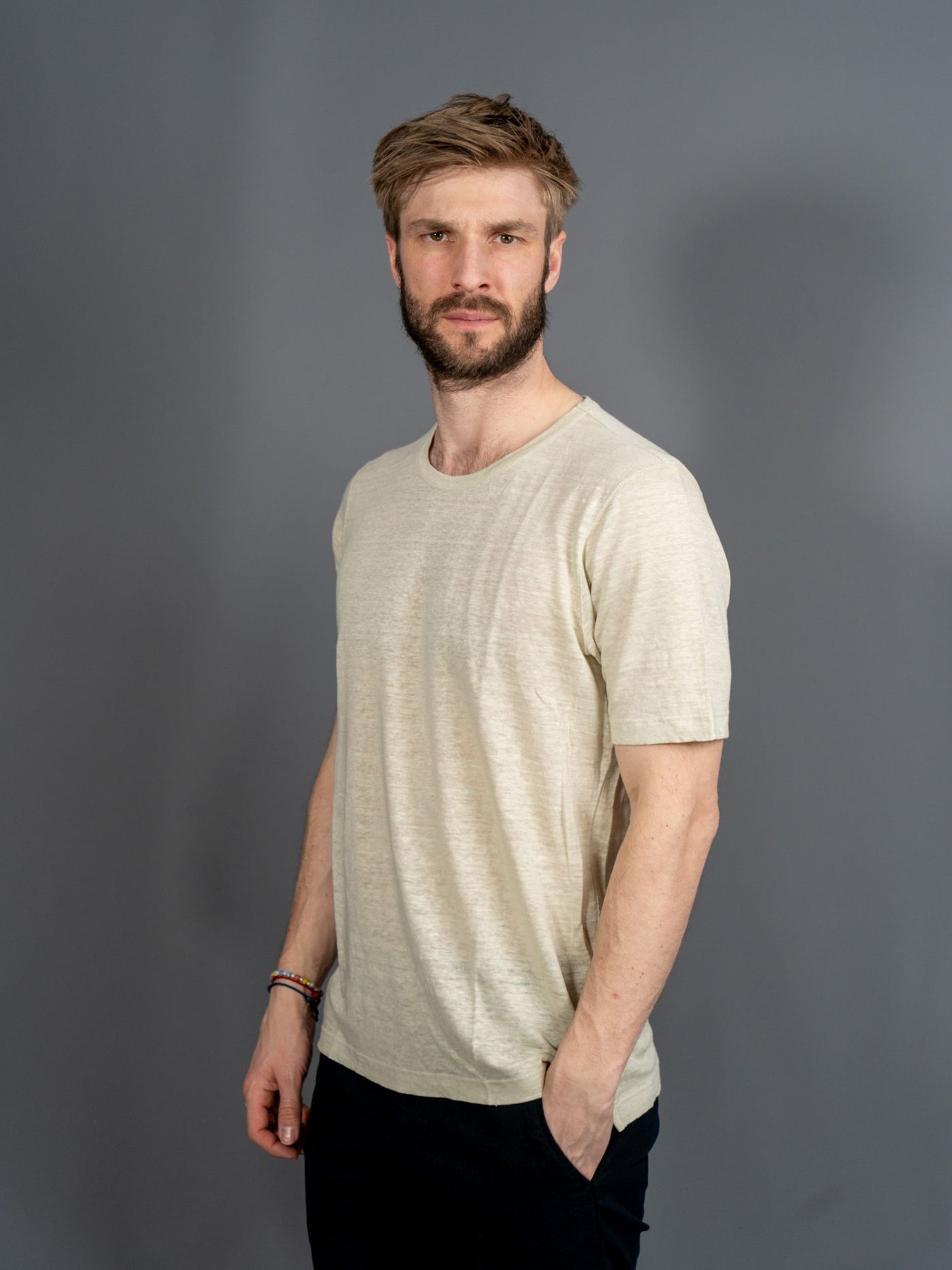 Linen T-shirt - Sand