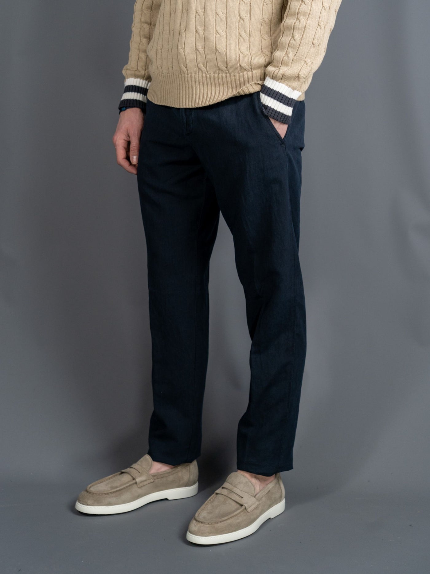 Apollo Contemporary Linen Pants - Blå