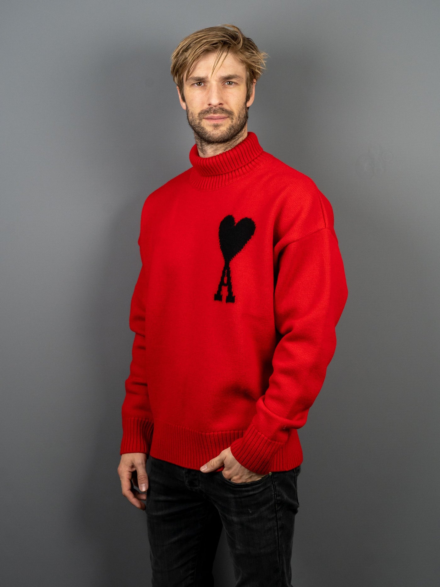 Ami de Coeur Turtleneck Sweater - Rød