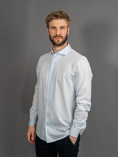 Pique Stretch Shirt - Lyseblå