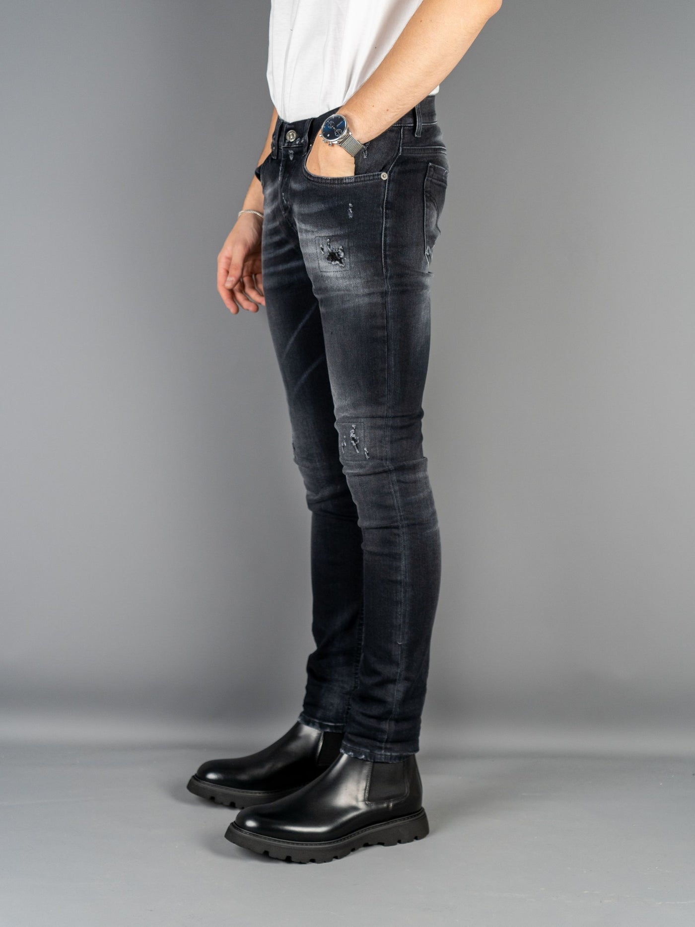 George Slim Fit Jeans DL4 - Sort