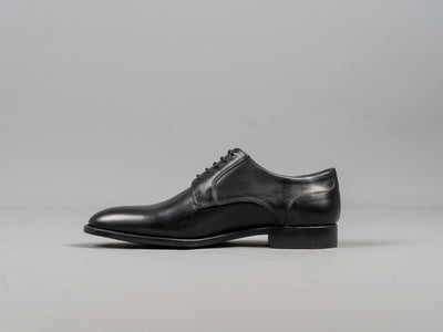 Stratton Derby Plain Leather - Sort