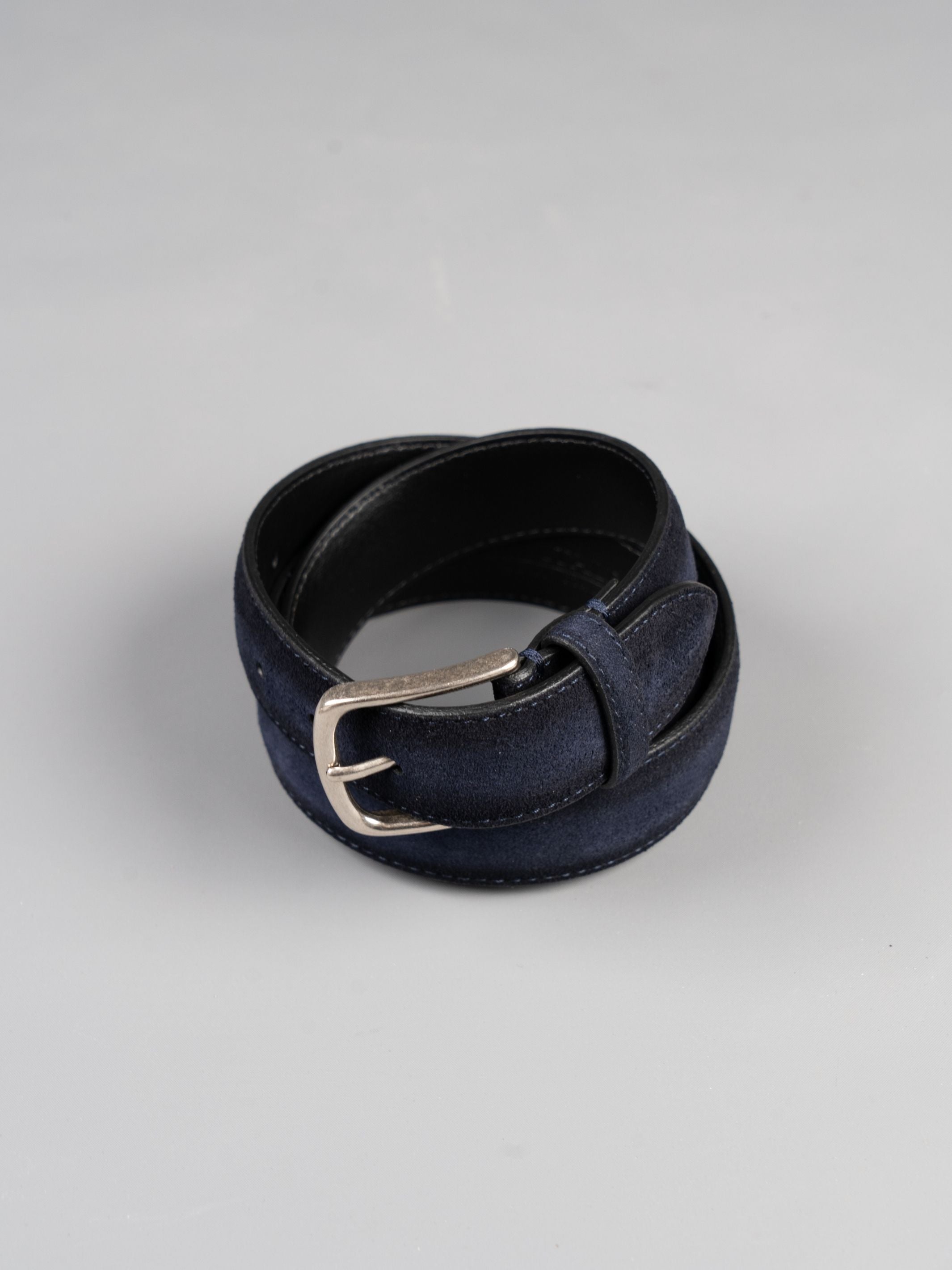 Basic Suede Leather Belt - Blå